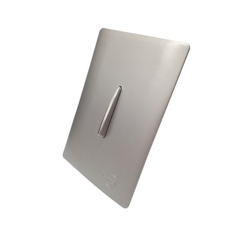 Interruptor Bipolar Simples Cromado Vertical Com Placa 4x2 Prata - Novara Colors icn - Dicompel Menor preço em Interruptor Bipolar Simples Cromado Vertical Com Placa 4x2 Prata - Novara Colors icn - Dicompel