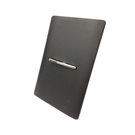 Interruptor Bipolar Simples Horizontal Cromado Com Placa 4x2 Preta - Novara Colors icn - Dicompel Menor preço em Interruptor Bipolar Simples Horizontal Cromado Com Placa 4x2 Preta - Novara Colors icn - Dicompel