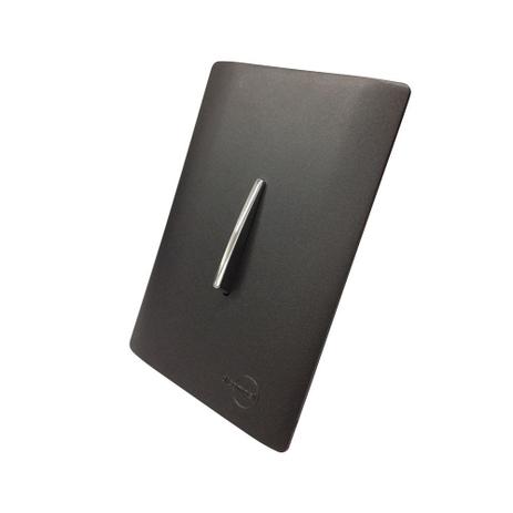 Interruptor Bipolar Simples Vertical Cromado Com Placa 4x2 Preta Novara Colors icn - Dicompel Menor preço em Interruptor Bipolar Simples Vertical Cromado Com Placa 4x2 Preta Novara Colors icn - Dicompel