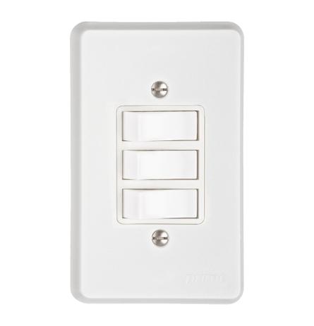 Interruptor C/ 3 Teclas Simples Embutir C/ Placa Branco - Schneider Prime Toc - Schneider electric Menor preço em Interruptor C/ 3 Teclas Simples Embutir C/ Placa Branco - Schneider Prime Toc - Schneider electric