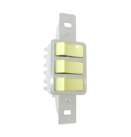 Interruptor C/ 3 Teclas Simples Embutir S/ Placa Branco - Schneider Prime Toc - Schneider electric Menor preço em Interruptor C/ 3 Teclas Simples Embutir S/ Placa Branco - Schneider Prime Toc - Schneider electric