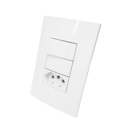 Interruptor Par + 1tomada 10a Margirius Sleek Menor preço em Interruptor Par + 1tomada 10a Margirius Sleek