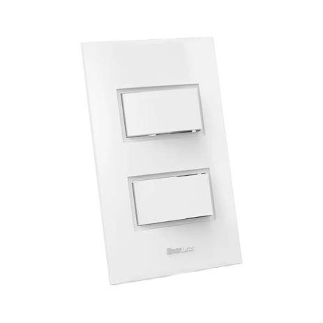Interruptor Paralelo 10A 4x2 2 Teclas Branco Beleze Enerbras Menor preço em Interruptor Paralelo 10A 4x2 2 Teclas Branco Beleze Enerbras