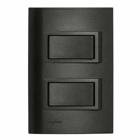Interruptor Paralelo 4X2 Vivace 2 INT Carbono Siemens Menor preço em Interruptor Paralelo 4X2 Vivace 2 INT Carbono Siemens