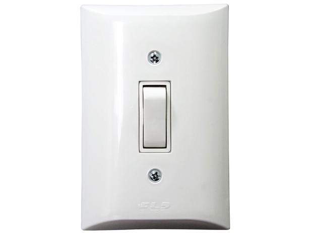 Interruptor Simples 1 Tecla 10A Com Placa Espelho Branco - Flp Menor preço em Interruptor Simples 1 Tecla 10A Com Placa Espelho Branco - Flp