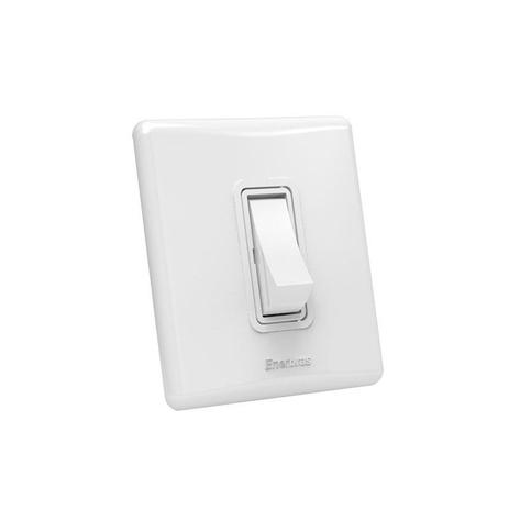 Interruptor Simples 10A 1 Tecla Branco Linha E SX Enerbras Menor preço em Interruptor Simples 10A 1 Tecla Branco Linha E SX Enerbras