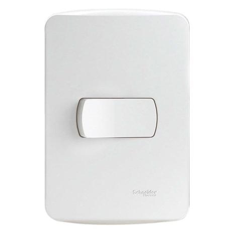 Interruptor Simples 10A 4X2 1 Tecla Branco Miluz Schneider Menor preço em Interruptor Simples 10A 4X2 1 Tecla Branco Miluz Schneider