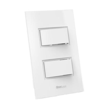Interruptor Simples 10A 4x2 2 Teclas Branco Beleze Enerbras Menor preço em Interruptor Simples 10A 4x2 2 Teclas Branco Beleze Enerbras