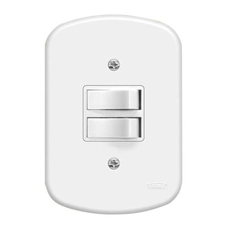 Interruptor Simples 10A 4X2 2 Teclas Branco Blanc Fame Menor preço em Interruptor Simples 10A 4X2 2 Teclas Branco Blanc Fame