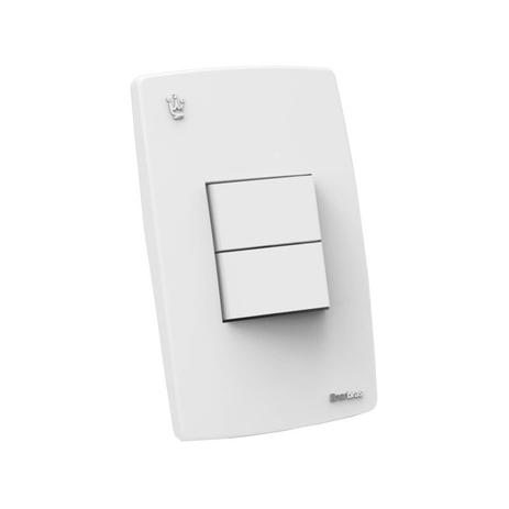 Interruptor Simples 10A 4x2 2 Teclas Branco Reale Enerbras Menor preço em Interruptor Simples 10A 4x2 2 Teclas Branco Reale Enerbras