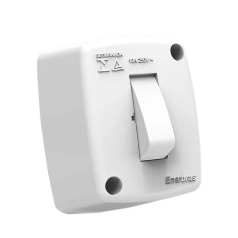 Interruptor Simples de Sobrepor 10A Branco Stardard Enerbras Menor preço em Interruptor Simples de Sobrepor 10A Branco Stardard Enerbras