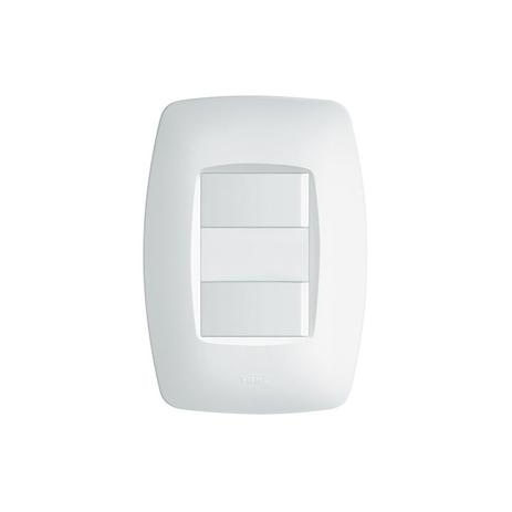 Interruptor Simples Duplo Fame Elegance com Placa 4x2 Branco Menor preço em Interruptor Simples Duplo Fame Elegance com Placa 4x2 Branco