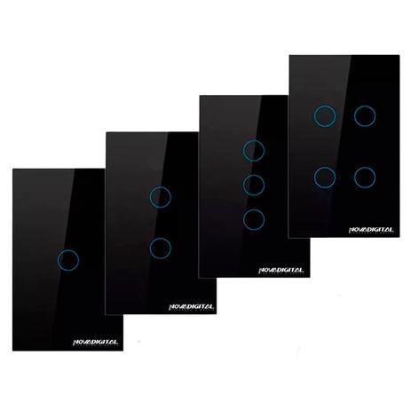 Interruptor Touch 4 Botões Wifi Nova Digital WS US2 W PRETO Menor preço em Interruptor Touch 4 Botões Wifi Nova Digital WS US2 W PRETO
