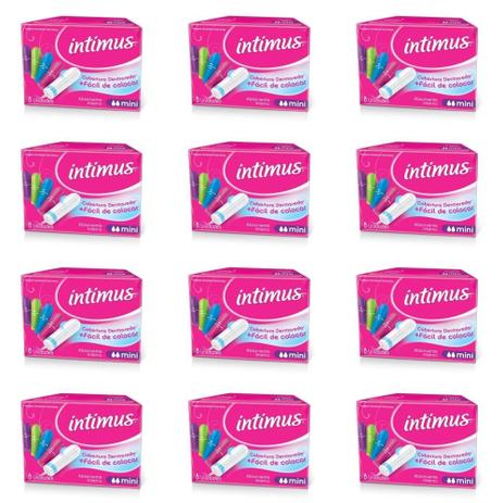 Intimus Absorvente Interno Mini C/8 (Kit C/12) Menor preço em Intimus Absorvente Interno Mini C/8 (Kit C/12)