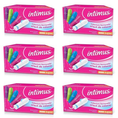 Intimus Absorvente Interno Super C/8 (Kit C/06) Menor preço em Intimus Absorvente Interno Super C/8 (Kit C/06)
