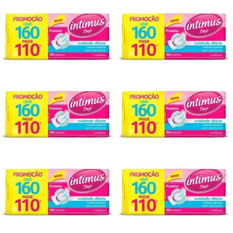 Intimus Days Absorvente Diário C/160 (Kit C/06) Menor preço em Intimus Days Absorvente Diário C/160 (Kit C/06)