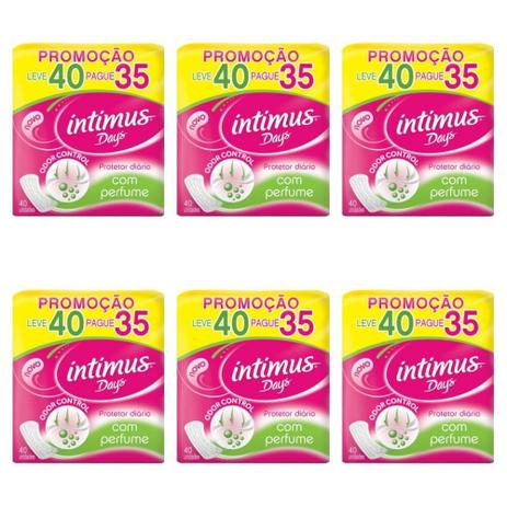Intimus Days Absorvente Diário C/ Perfume S/ Abas C/40 (Kit C/06) Menor preço em Intimus Days Absorvente Diário C/ Perfume S/ Abas C/40 (Kit C/06)
