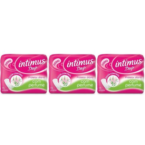 Intimus Days Absorvente Diário Perfumado S/ Abas C/15 (Kit C/03) Menor preço em Intimus Days Absorvente Diário Perfumado S/ Abas C/15 (Kit C/03)