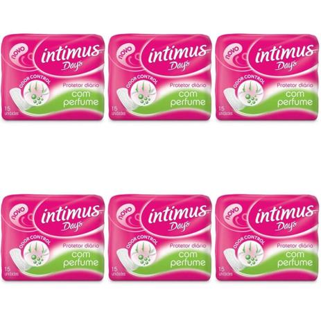 Intimus Days Absorvente Diário Perfumado S/ Abas C/15 (Kit C/06) Menor preço em Intimus Days Absorvente Diário Perfumado S/ Abas C/15 (Kit C/06)