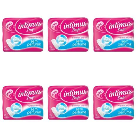 Intimus Days Absorvente Diário S/ Abas C/15 (Kit C/06) Menor preço em Intimus Days Absorvente Diário S/ Abas C/15 (Kit C/06)