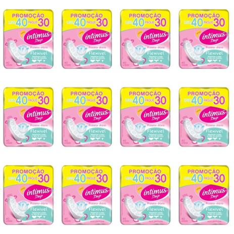 Intimus Days Absorvente Diário S/ Perfume S/ Abas C/40 (Kit C/12) Menor preço em Intimus Days Absorvente Diário S/ Perfume S/ Abas C/40 (Kit C/12)