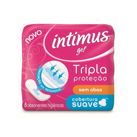 Intimus Gel Suave Absorvente Higiênico S/ Abas C/8 Menor preço em Intimus Gel Suave Absorvente Higiênico S/ Abas C/8