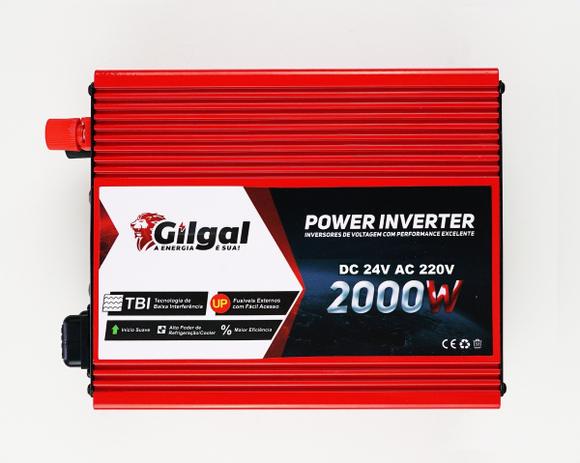 Inversor 2000w Conversor Senoidal Modificada 24v P/ 220v - Gilgal Menor preço em Inversor 2000w Conversor Senoidal Modificada 24v P/ 220v - Gilgal