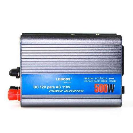 Inversor conversor veicular C/ potência 500W 12V P/ 110V - LEBOSS Menor preço em Inversor conversor veicular C/ potência 500W 12V P/ 110V - LEBOSS