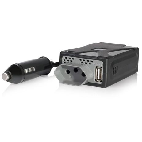 Inversor de Potência Veicular Multilaser 150 Watts com USB de 12v para 220V - AU901 Menor preço em Inversor de Potência Veicular Multilaser 150 Watts com USB de 12v para 220V - AU901