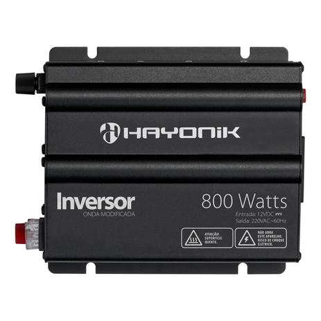 Inversor Onda Modificada Hayonik 800W 12VDC/220V Cinza Escuro Menor preço em Inversor Onda Modificada Hayonik 800W 12VDC/220V Cinza Escuro