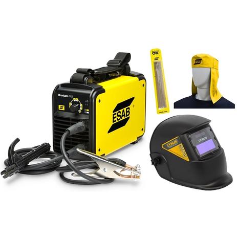 Inversora de Solda Bantam 145I Biv Auto Esab + Máscara Lynus MSL-350F + Eletrodo + Touca Esab é boa?