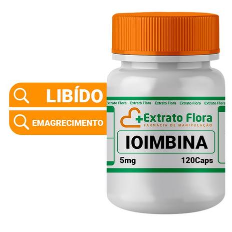Ioimbina 5mg 120 Cápsulas - Extrato flora Menor preço em Ioimbina 5mg 120 Cápsulas - Extrato flora