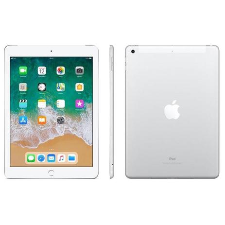 iPad 6 Apple, Tela Retina 9.7”, 128GB, Prata, Wi-Fi + Cellular - MR732BZ/A Menor preço em iPad 6 Apple, Tela Retina 9.7”, 128GB, Prata, Wi-Fi + Cellular - MR732BZ/A