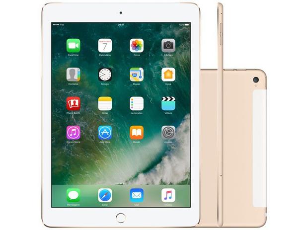 iPad Air 2 Apple 4G 128GB Dourado Tela 9,7” Retina - Proc. Chip A8X Câm. 8MP + Frontal iOS 10 Touch ID