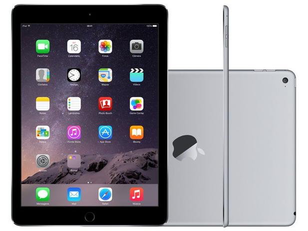 iPad Air 2 Apple 4G 64GB Cinza Espacial Tela 9,7” - Retina Proc. M8 Câm. 8MP + Frontal Touch ID