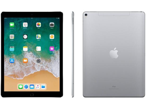 iPad Pro Apple 4G 256GB Cinza Espacial Tela 12,9” - Retina Proc. Chip A10X Câm. 12MP + Frontal iOS 11 Menor preço em iPad Pro Apple 4G 256GB Cinza Espacial Tela 12,9” - Retina Proc. Chip A10X Câm. 12MP + Frontal iOS 11