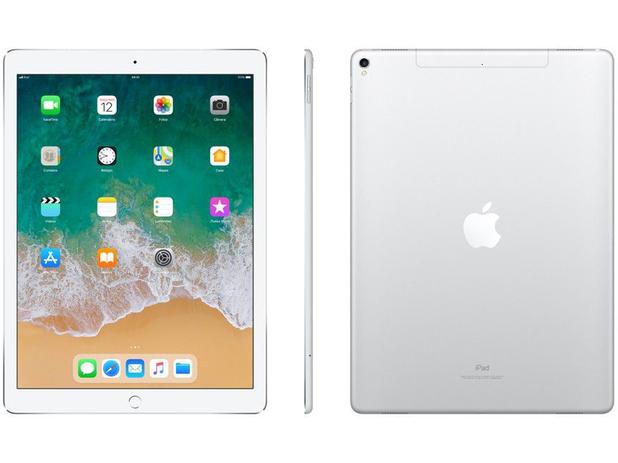 iPad Pro Apple 4G 256GB Prata Tela 12,9” - Retina Proc. Chip A10X Câm. 12MP + Frontal iOS 11 Menor preço em iPad Pro Apple 4G 256GB Prata Tela 12,9” - Retina Proc. Chip A10X Câm. 12MP + Frontal iOS 11