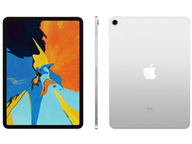 iPad Pro Apple 4G 64GB Prata 11” Retina - Proc. A12X Câm. 12MP + Frontal 7MP iOS 12 Menor preço em iPad Pro Apple 4G 64GB Prata 11” Retina - Proc. A12X Câm. 12MP + Frontal 7MP iOS 12