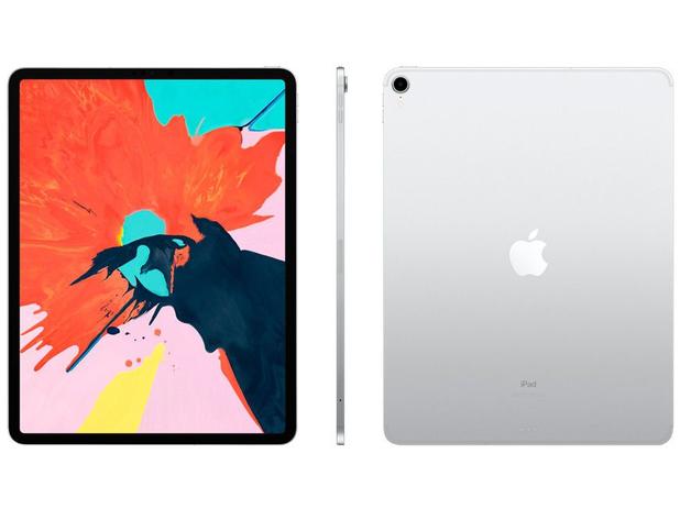 iPad Pro Apple 4G 64GB Prata 12,9” Retina - Proc. A12X Câm. 12MP + Frontal 7MP iOS 12 Menor preço em iPad Pro Apple 4G 64GB Prata 12,9” Retina - Proc. A12X Câm. 12MP + Frontal 7MP iOS 12
