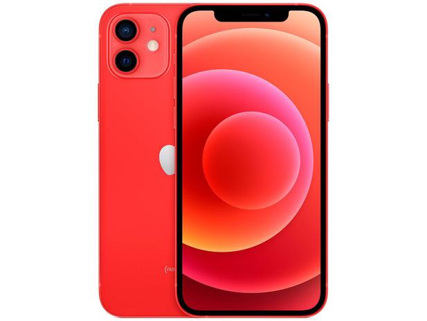 iPhone 12 Apple 128GB (PRODUCT)RED Tela 6,1” - Câm. Dupla 12MP iOS + AirPods