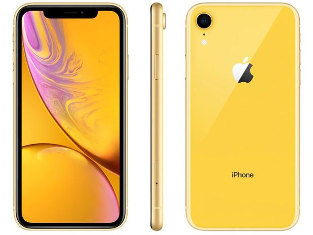 iPhone XR Apple 64GB Amarelo 4G Tela 6,1” Retina - Câm. 12MP + Selfie 7MP iOS 12 Proc. Chip A12 Menor preço em iPhone XR Apple 64GB Amarelo 4G Tela 6,1” Retina - Câm. 12MP + Selfie 7MP iOS 12 Proc. Chip A12