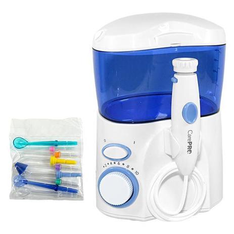 Irrigador Bucal CarePRO PRO-002 para 600 ml/5 Níveis de Pressão/220V - Branco/Azul - Care pro Menor preço em Irrigador Bucal CarePRO PRO-002 para 600 ml/5 Níveis de Pressão/220V - Branco/Azul - Care pro