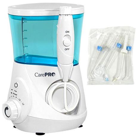 Irrigador Bucal CarePRO PRO-007 para 700 ml/10 Níveis de Pressão/110V - Branco/Azul - Care pro Menor preço em Irrigador Bucal CarePRO PRO-007 para 700 ml/10 Níveis de Pressão/110V - Branco/Azul - Care pro