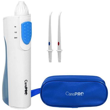 Irrigador Bucal CarePRO PRO-008 para 165 ml/2 Níveis de Pressão - Branco/Azul - Care pro Menor preço em Irrigador Bucal CarePRO PRO-008 para 165 ml/2 Níveis de Pressão - Branco/Azul - Care pro