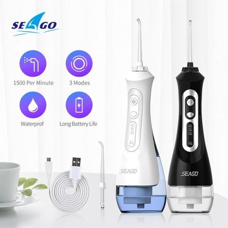 Irrigador Bucal Seago Portátil Dental Flosser Recarregável Menor preço em Irrigador Bucal Seago Portátil Dental Flosser Recarregável