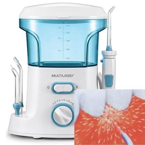 Irrigador Oral Bucal Limpa Dente 7 Bicos 360 Eletrico (HC037) - Multilaser Menor preço em Irrigador Oral Bucal Limpa Dente 7 Bicos 360 Eletrico (HC037) - Multilaser