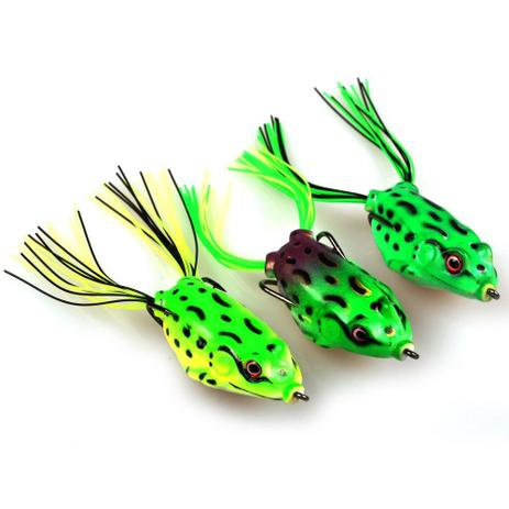 Isca Artificial Sapinho Frog Tropical de Silicone Pack com 3 - Omnii fast Menor preço em Isca Artificial Sapinho Frog Tropical de Silicone Pack com 3 - Omnii fast