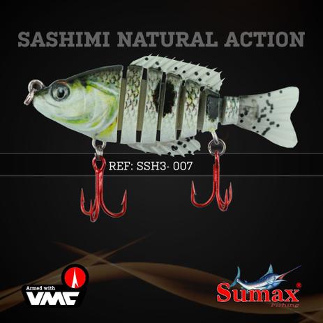 Isca artificial sashimi piau tres pintas color pec ssh-4-007 - Sumax Menor preço em Isca artificial sashimi piau tres pintas color pec ssh-4-007 - Sumax