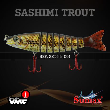 Isca artificial sashimi trout pec sst-6,5-001 - Sumax Menor preço em Isca artificial sashimi trout pec sst-6,5-001 - Sumax