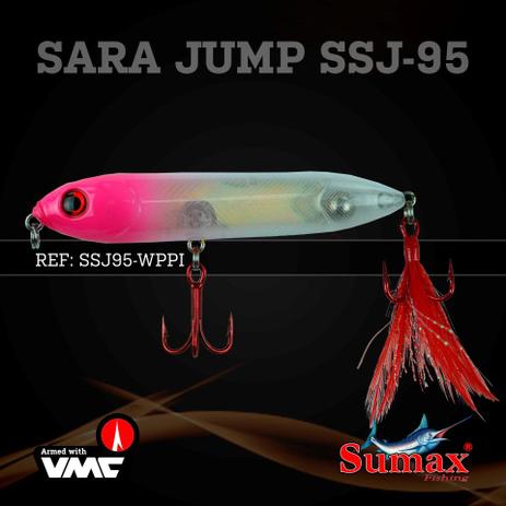 Isca artificial sumax sara jump95 white pink (08b) pec ssj-95-wpp Menor preço em Isca artificial sumax sara jump95 white pink (08b) pec ssj-95-wpp